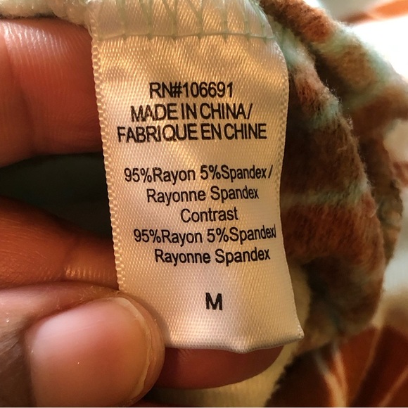 YOUNG FABULOUS & BROKE Aqua/Rust TIE DYE 2PC JOGGER LOUNGE SET | Size M - Picture 16 of 16